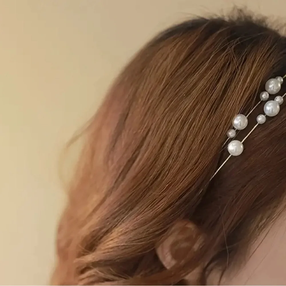 New double row faux pearl Headpiece Wedding  ✨💕✨